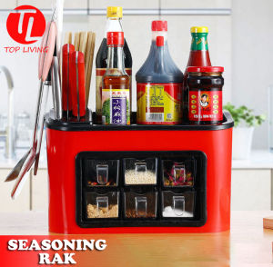 【COD】TOPLIVING Tempat Bumbu Dapur Rak Kotak Bumbu Dapur Tempat Alat Masak Kitchen Cooking Ware Seasoning Storage Box Tempat Bumbu Tertutup Rak Dapur Bumbu 4 6 Laci Tempat Pisau Rak Pisau Rak Dapur Multifungsi