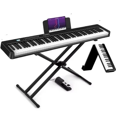 88Key Portable Keyboard Piano 200 Tones 80Demo Songs Folding Electronic Keyboard Piano Digital Pianos