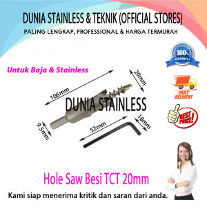 Hole Saw Besi TCT 20mm pembolong lubang