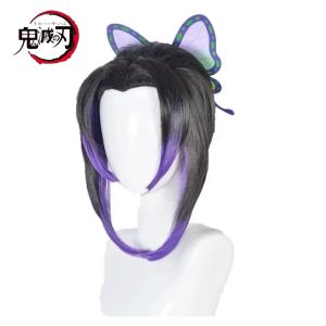 Carlanisa Anime Demon Slayer Kimetsu No Yaiba Kochou Shinobu Cosplay Costume Set Kimono Uniform Halloween Costumes for Kids