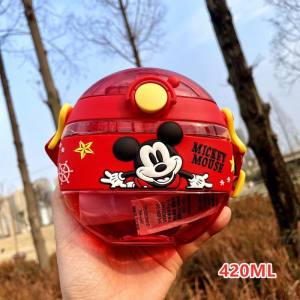 ✨ดูดง่าย ตกไม่แตก✨ แก้วหัดดื่ม กระติกน้ำพกพาทรงโดนัท พกไปโรงเรียน เดินทาง หลอดเด้ง ไม่ต้องกัดหลอด ดูดปกติได้ ใช้งานง่าย