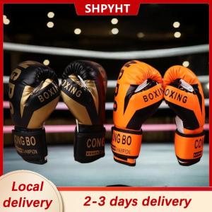 [COD] SHPYHT Local delivery Ship within 24 hours Kids 6oz Professional Boxing Training Sparring Gloves PU Leather Kids Breathable Muay Thai Punching Karate Training Gloves