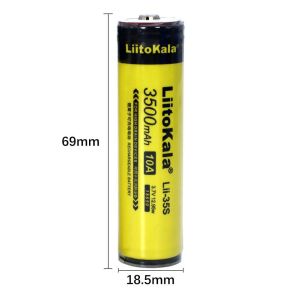Liitokala Lii-35S Protected 18650 3500mAh Rechargeable Li-lon battery with 2MOS PCB 3.7V For Flashlight