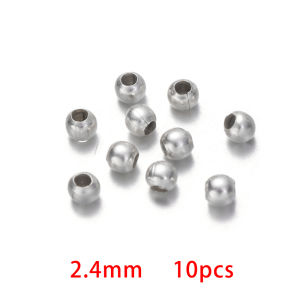 Gold-plated Antique Silver Ball Beads DIY Bracelet Necklace Loose Bead Accessories Color-preserving Gold Beads Boutique New Accessories