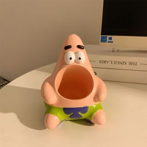 Patrick Pencil Holder Pen Holder Gift Student Present Cosmetic Pencil Case Cute Plush Desk Storage Bag Stationery可爱派大星笔筒