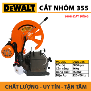 MÁY CẮT NHÔM DEWALT DWS-385 (355/100% DÂY ĐỒNG)