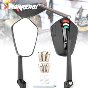 For Honda Kawasaki Yamaha Xmax Ducati Universal Motorcycle Rear View Mirrors Rearview Handlebar Mirror CNC Aluminum Accessories