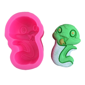 การออกแบบงูงอได้มูสซิลิโคนแม่พิมพ์รูปร่างงูที่ทนทานแม่พิมพ์ซิลิโคนขนมและการตกแต่งขนมหวาน