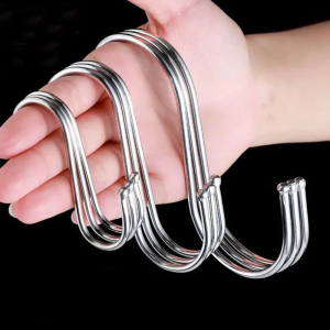 10Pcs S-Shape Hook Stainless Steel Clothes Bags Towels Plants Hanging Rack Multi-function Kitchen Bedroom Railing S Hanger Hook