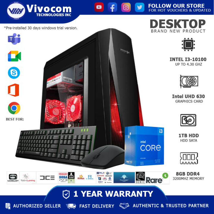 Intel Core i3-10100 Processor (6M Cache, up to 4.30 GHz) / ASUS H510M