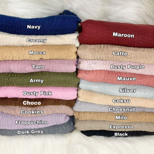 crinkle shawl/ pashmina crinkle HITAM READY Best Seller PASHMINA CRINKLE