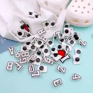 Beli 8 percuma 8 PVC Shoe Buckles - Letters A-Z & Numbers 0-9 DIY Shoelace Decorations