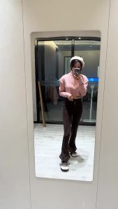 LZD  Acrylic Mirror Wall-Mounted Stitching Self-Adhesive Soft Mirror Bathroom Frameless Bathroom Dressing Mirror Hd Wall-Mounted Punch-Free