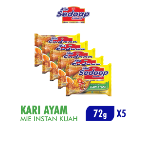 [Paket isi 5] SEDAAP Mie Instan Kari Ayam Bag 72GR