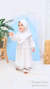 GAMIS ANAK SYARI PLUS HIJAB SIZE S M L XL XXL/ SHAFIRA DRESS GAMIS ANAK MODEL TERBARU