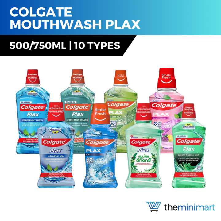 Colgate Mouthwash Plax 500ml/750ml Fresh Tea/Mint/Peppermint/Ice