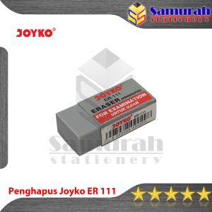 Penghapus Pensil Joyko ER 111 Abu Untuk Ujian 1 Box isi 30 pcs / Stip Eraser ER111 For Exam / Hapusan ER-111