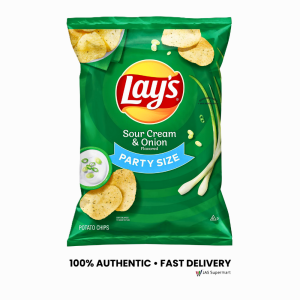 Lay’s Sour Cream & Onion Potato Chips 6.5oz 184g Party Size Imported Snack