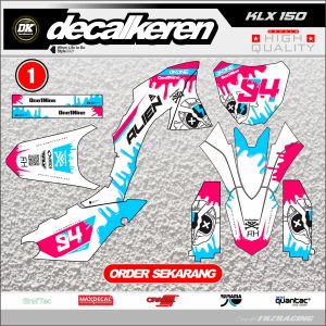 DECAL STICKER MOTOR KLX DTRACKER/KLX BF/KLX GORDON/KLX OLD/CRF 150/WR 155R FULL BODY BEBAS DESAIN