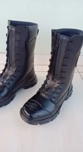 SEPATU PDL DAMKAR KULIT SAPI TERBARU TAHAN API DAN UJUNG BESI