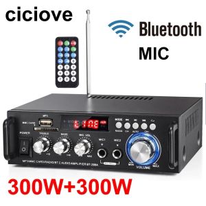 600W Power Amplifier Bluetooth speaker Insert card U disk FM radio TV computer AMPLIFIER sound system