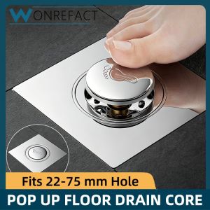 Premium 304 Stainless Steel Pop-Up Floor Drain Anti-Odor & Anti-Clog Filter BTO & HDB Compatible Easy DIY