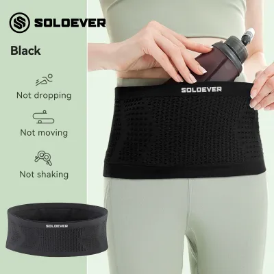 SOLOEVER Outdoor Sports Waist Pack Large Capacity Breathable Mesh Design Multi-functional Pocket Storage Mobile Phone Water Bottle Running Hiking Travel Gear