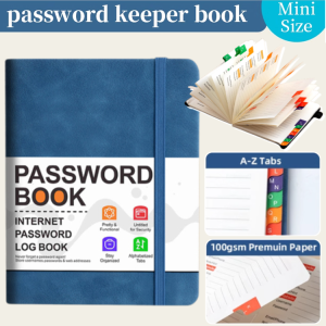 Password Logbook with Alphabetical Tabs A5 Password Keeper Book with Color Pages Gift Ready