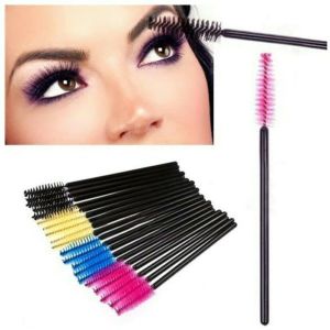 Mascara Wand Applicator Brush Sisir Bulu Mata False Eyelash Brushes Disposable Eyelash Brushes Warna SOLID