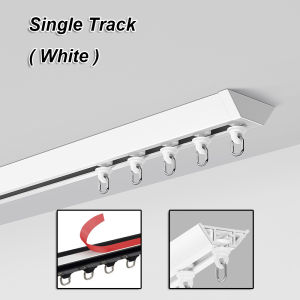 รางม่านอลูมิเนียมแบบ V รับน้ำหนัก ติดตั้งไม่ต้องเจาะ รางปรับยาวได้ถึง ตัวเลือกหลากหลาย ระบบลื่นไหลเงียบ