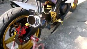 Knalpot Racing Tremignoni bluemon untuk CBR R15 GSX XRIBE Vixion Cb Byson Satria Sonic MX Verza dll