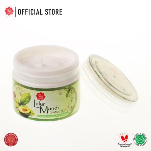 Viva Lulur Mandi Brightening & Moisturizing (Body Scrub) Avocado with VIT AB & C Licorice Extract Essential Fatty Acid Avocado Oil & Moisturizer - 225gr