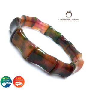 GELANG BATU PANCA WARNA NATURAL MODEL TULANG