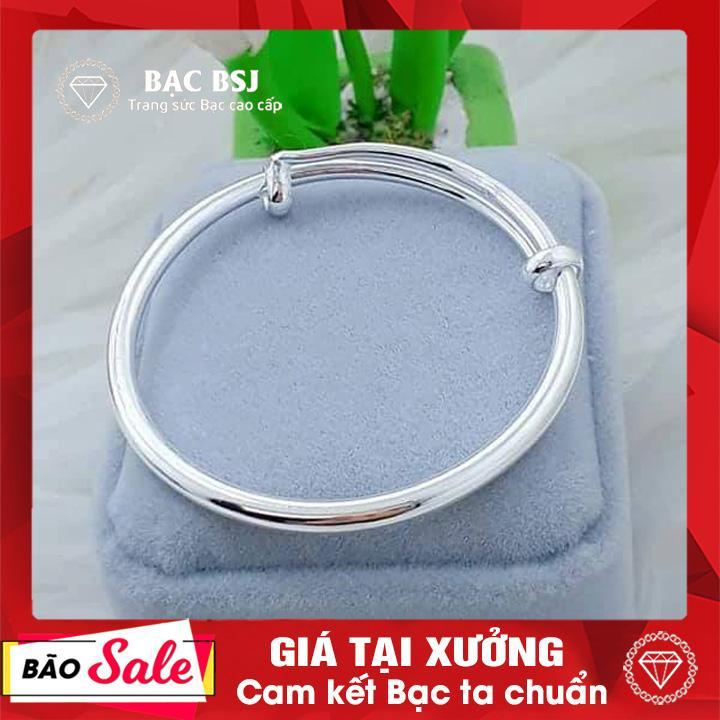 Lắc tay bạc, vòng tay bạc, lắc chân bạc cho trẻ sơ sinh chất liệu bạc ta cao cấp an toàn và tốt cho sức khỏe của bé (Miễn phí khắc tên theo yêu cầu). Bạc BSJ - VTBB04