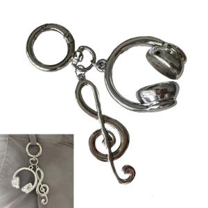 Độc đáo tai nghe hình nốt nhạc Keychain Acrylic trang trí di động cho các phím Ba Lô Quà tặng cho những người đam mê âm nhạc