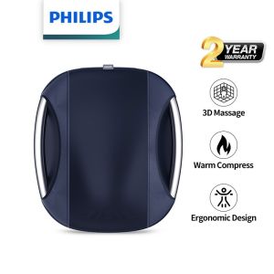 Philips Multifunctional Shoulder and Neck Massager Back Massager with 42℃ Soothing Heating 12 Floating Massage Head 4 Working Mode UK Plug