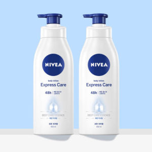 Nivea Express Body Lotion 400ml (2-Pack) – Fast-Absorbing Moisturizer with Marine Minerals for 48-Hour Hydration & Smooth Skin