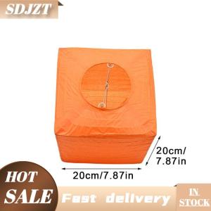 SDJZT Vẽ tay Đèn Lồng Giấy vuông tự làm có thể gập lại treo trang trí không có nến cho các bữa tiệc trong nhà ngoài trời đám cưới vườn nhà