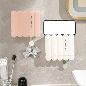 NEXTGENYUN Waterproof Wall Mounted Soap Box Flip Lid Plastic Soap Container Bathroom Accessories Ventilation Drain Soap Dish Bathroom