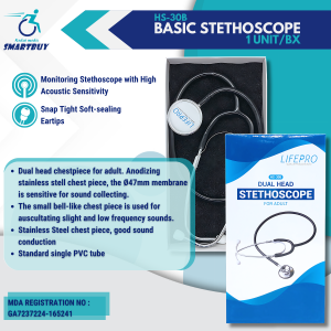 LIFEPRO Dual Head Stethoscope (For Adult) Basic Stethoscope