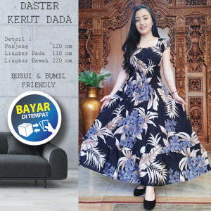 Daster Kerut Dada Teratai Canda Busi Dress Kerut Motif Bunga Daster Kerut Tali Dress Bali Model Terbaru Viral Daster Rayon Premium Wanita by Morossa