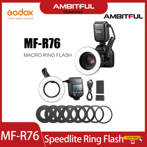 Godox MF-R76 RING76 5000K Macro LED Ring Light Speedlite Flash Light for Sony Canon Nikon Camera 5D 6D 7D 60D 70D 80D D850 A7MIV