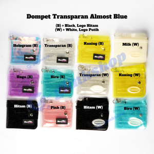 Dompet Almost Blue Dompet Transparan Dompet Jelly Dompet Glitter K-Pop BTS Dompet Kartu Lanyard Tali