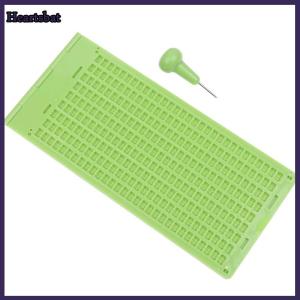 [Heartsbat] 1ชุด9เส้น30เซลล์โรงเรียนปฏิบัติอักษรเบรลล์แบบพกพาเขียน SLATE กับ Stylus