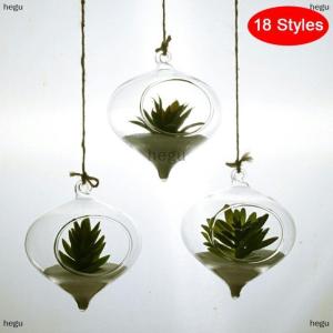 [COD] hegu แขวนลูกบอลโปร่งใสแก้วดอกไม้ planter แจกัน Terrarium Landscape Container