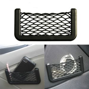 YUBAGUANB Universal 1PC Keys Cellphone Mount Car Interior Elastic Car Organizer Flexible Nets Back Sundries Pocket Car Storage Bag Seat Back Phone Holder Car Mesh Net Holder