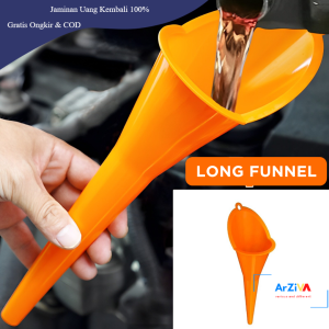 Carzkool Nozzle Corong Air Minyak Bensin Long Mouth Funnel - XMO755 - Orange