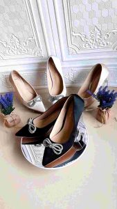 HOK1549 SEPATU HIGH HEELS MOTIF PITA | SEPATU IMPORT 100%