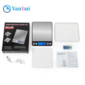 Timbangan Kue Dapur Digital 0.1gr/2Kg USB Rechargeable Akurasi Tinggi