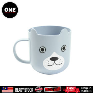 Cute Cartoon Kids Wash Cup With Handle Plastic Cup Milk Cup Toothpaste Cup Toothbrush Cup Comb Cup Baby Training Cups   牛奶杯 漱口杯子
